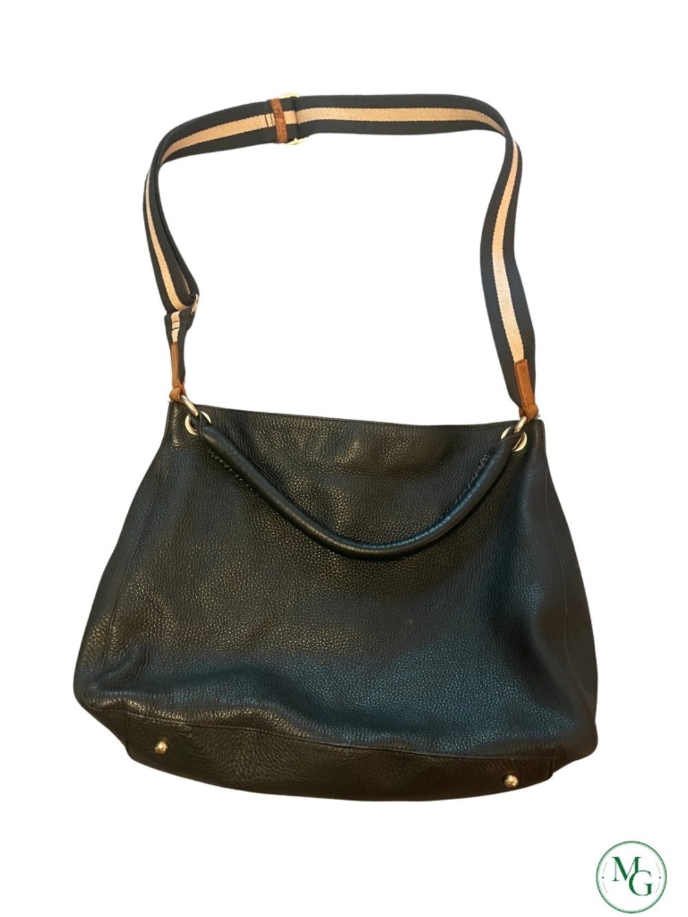 🖤 Mark & Graham Navy Pebbled Leather "Build Your Bag" Slouchy Hobo Crossbody